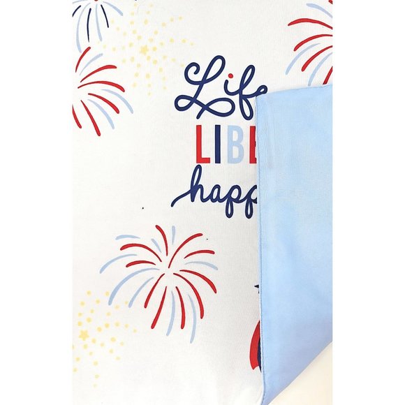 Patriotic Life Liberty and Happiness Fabric Placemats (Set of 4) - Picture 3 of 3